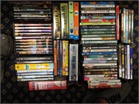 Two boxes of DVDs including James Bond,