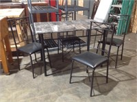 Kitchen table 47 x 29.5 x 30 and four chairs