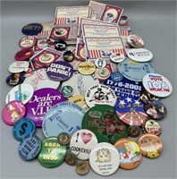 Vintage Campaign and Collector Buttons