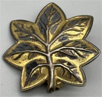 WWII Shold-R-Form Sterling Silver Major Pin Rank