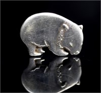 Australian silver wombat pendant / brooch
