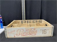Vintage Pepsi Cola "16" Drink Crate