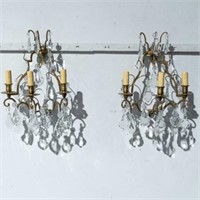 PAIR OF BRASS FRENCH SCONCES