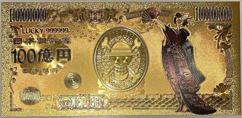 Stunning Anime 24K GOLD Coated Banknote