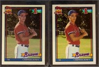 (2) 1991 Topps BB Cards #333 Chipper Jones RC