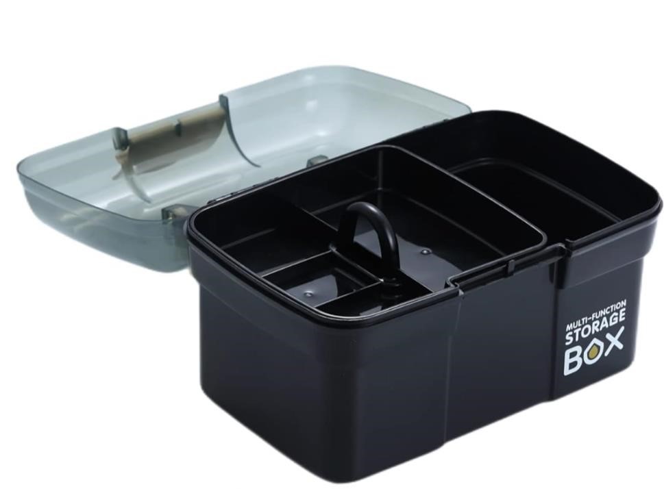Sunxenze 11'' Clear Plastic Craft Storage Box
