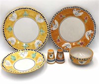 6 Pieces of Solimene Italian Ceramic Dishes