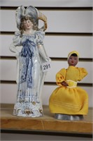 TWO FIGURINES 9"