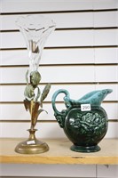 WATER PITCHER AND CANDLESTICK HOLDER