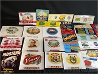 Vintage Advertising Labels Food Cigar & More