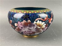 Cloisonne & Brass Asian Bowl