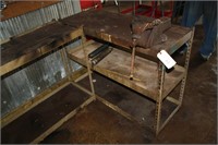 steel bench with vise