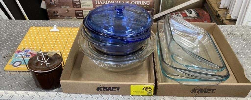 Assorted Glass Mixing Bowls, Covered Dish, Baking