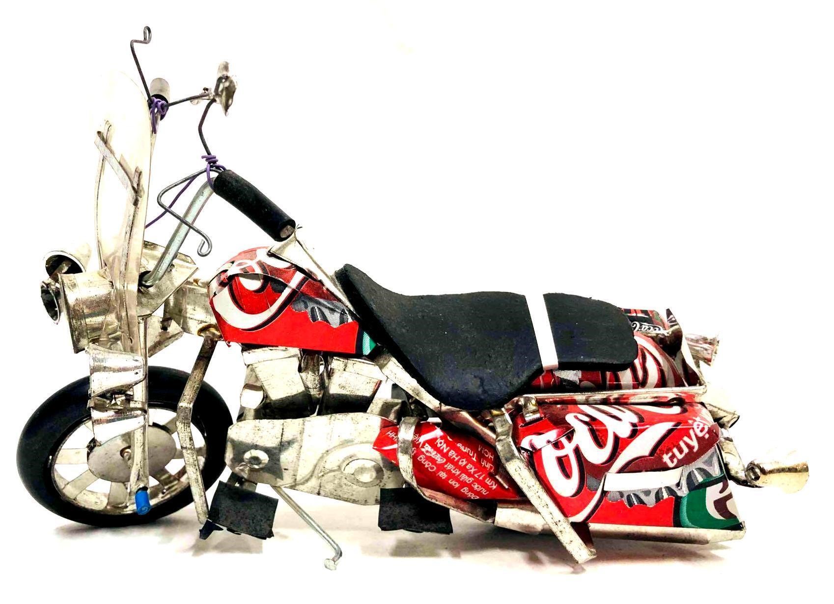 Coca-Cola Soda Can Motorcycle Figurine