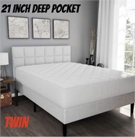 MATTRESS PAD COVER / TWIN / 21 INCH DEEP POCKET /