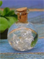 SILVER FLAKES IN BOTTLE ROCK STONE LAPIDARY SPECIM