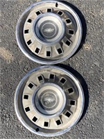 PAIR OF CHEVY HUBCAPS