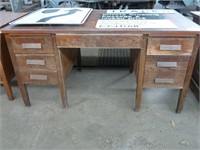 large wooden desk