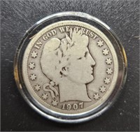 907-D Barber Half Dollar