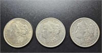 3 1921 Morgan Silver Dollars: P, D, & S
