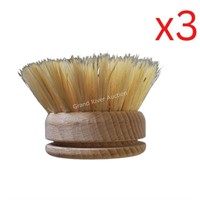 x3 Zero Waste MVMT Wooden Cleaning Brushes