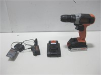 Black & Decker 20V Cordles Drill & Charger Works