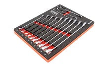 13 pcs Sunex 9911M V-Groove Metric Wrench Set in