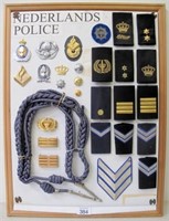 Netherlands Police panel cap badges