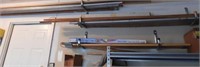 Qty of conduit and wooden tool handles