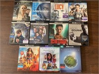 Lot of 11 Blu Ray 4K Ultra HD Movies as seen