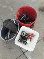 Lot of 3 buckets of miscellaneous hand tools