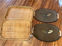 4 serving platters