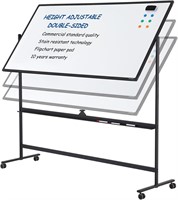 48"x32" Dry-Erase Rolling Magnetic Whiteboard