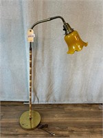 Vintage Glass Shade Floor Lamp - Shade AS-IS