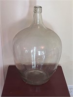 22” tall Large blown glass demijohn bottle