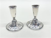 Poole Sterling Silver Candlesticks