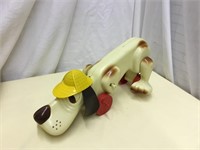 Fisher Price Pull Toy DOG missing tail & one leg
