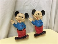 Two 1965 Mickey Mouse Squeak Toys THEY SQUEAK
