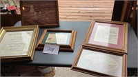 4 picture frames decor with quotes, and one