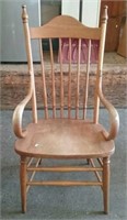 Vintage Tall Back Wood Chair