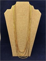 Vintage Trifari Goldtone 5 Strand Necklace