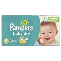 Pampers Baby-Dry Diapers Size 4 92 Count, 92 Count