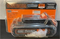 Black + Decker 20V Lithium Battery