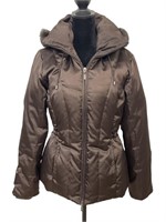 Kenneth Cole Reaction Puffer Fur Lined Hood Coat