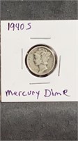 1940 S Mercury DIme US SIlver Coin