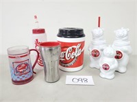 Coca-Cola Plastic Bottles, Jug, Cup + Thermos