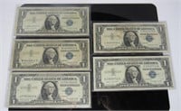 (5) 1957A $1 Silver Certificates