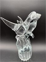 ARTIST SIGNED GLASS DUCK SCULPTURE