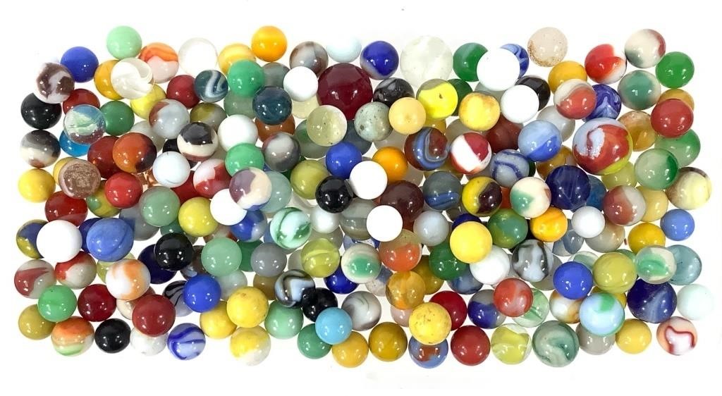 Dealer Lot Flat of Marbles w Pouch