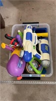 Water guns and assorted toys